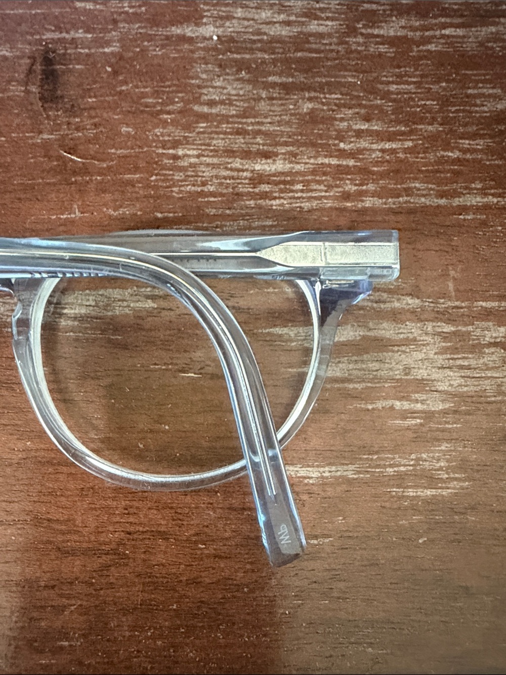 Warby Parker Percey N 780 Translucent Light Blue Round Frames with logo case - Picture 4 of 13